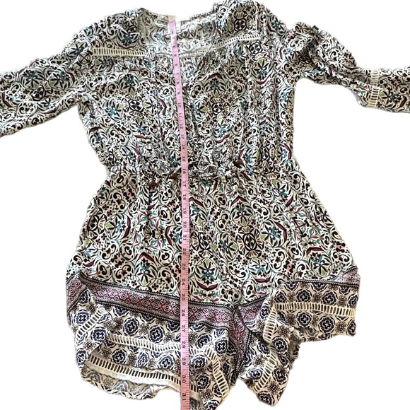 AMERICAN RAG Floral Print 3/4 Sleeve Women's Romper Size Medium‎ NICE!! - Picture 6 of 9